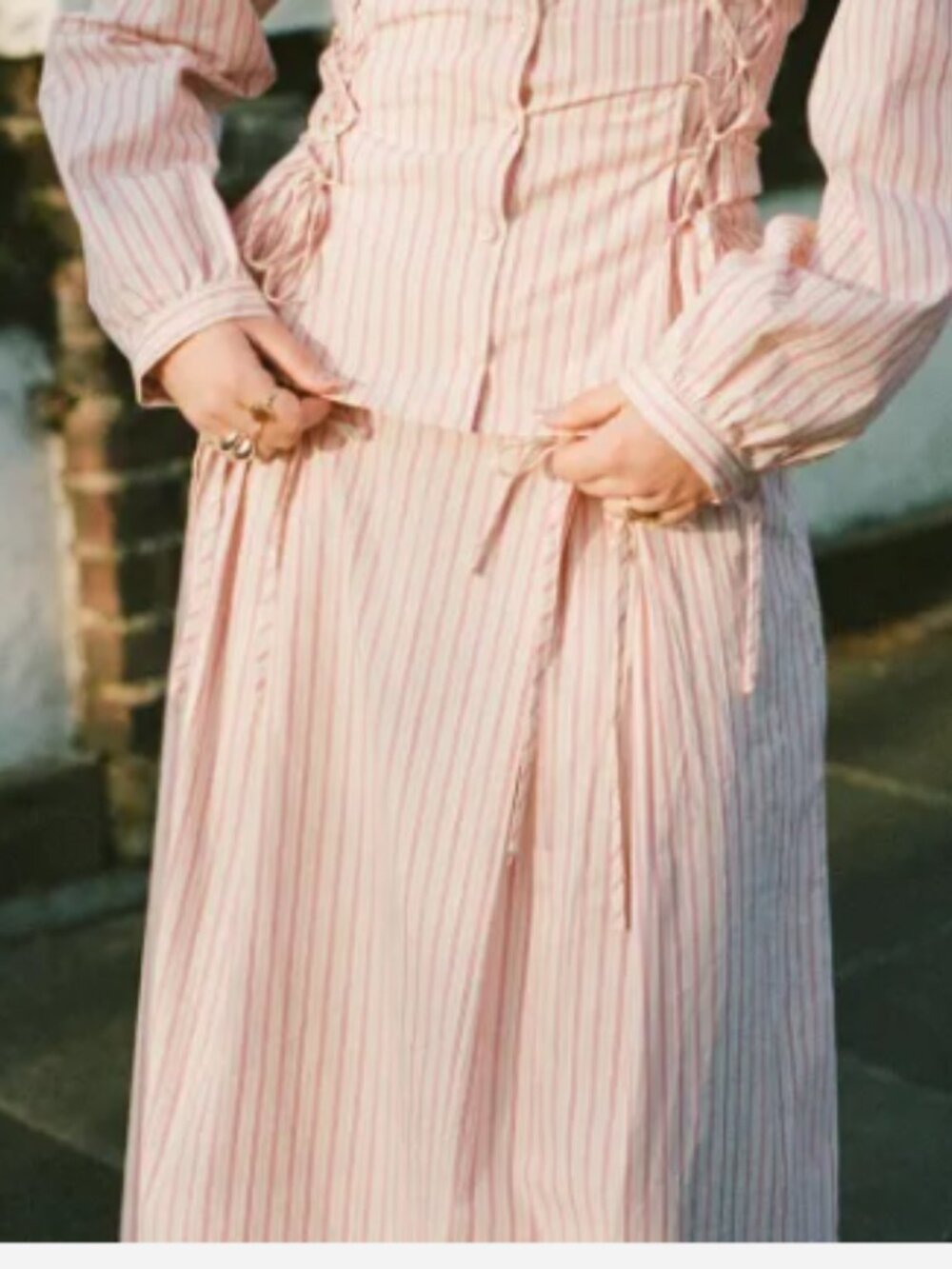Islington Midi Skirt - Gelato Stripe sold by Lisa Says Gah product image thumbna - Picture 4 of 5